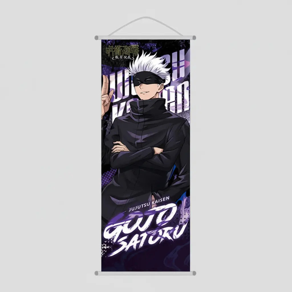 JUJUTSU KAISEN Gojo Satoru Hanging Scroll – Iconic Wall Decor | Kamigami – Jujutsu Kaisen Collectibles