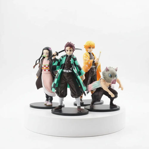 DEMON SLAYER Kamado Tanjirou & Nezuko 4PCS PVC Figures – Collector's Set | Kamigami – Demon Slayer Collectibles