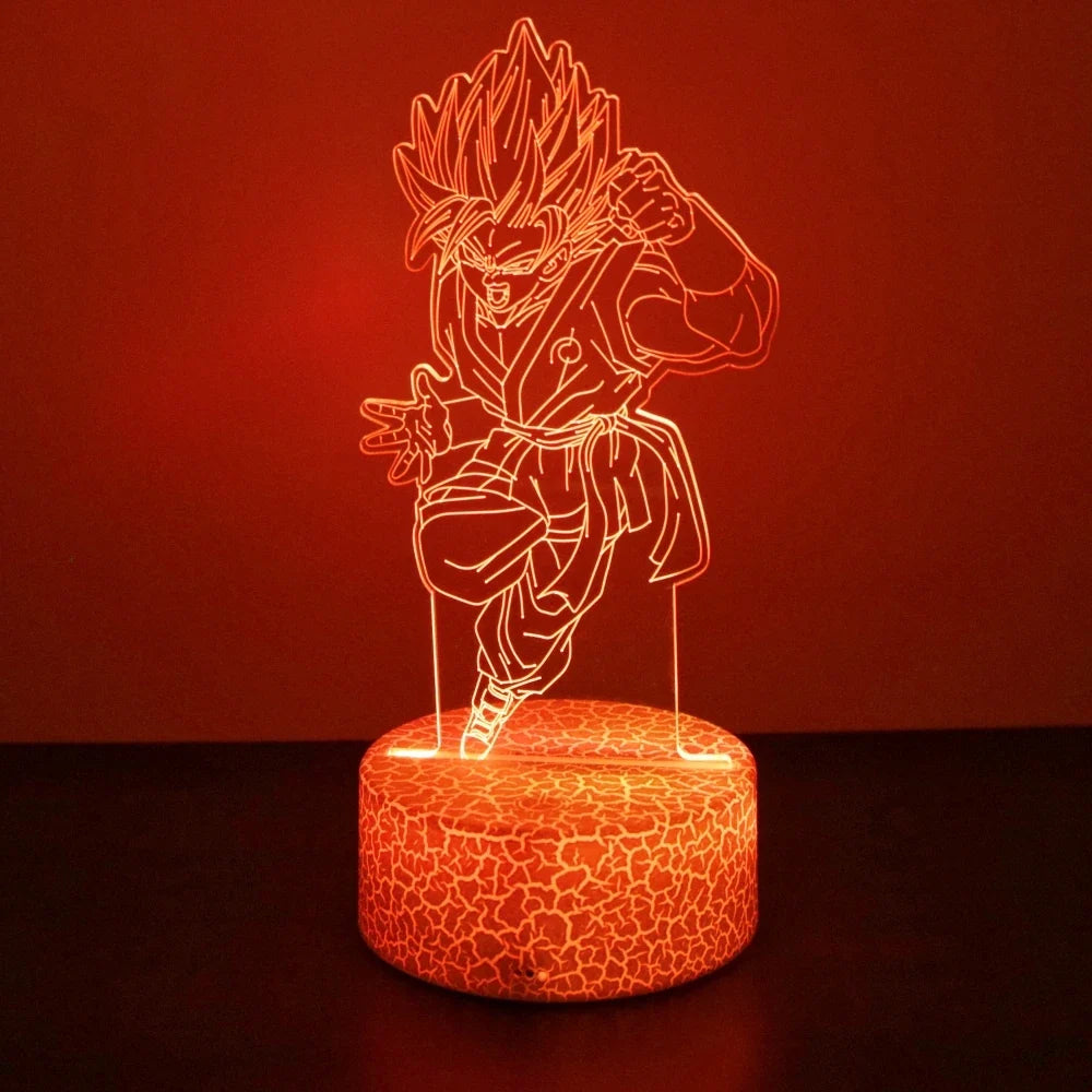 DRAGON BALL Z 3D LED Lamp – Goku, Vegeta & Gohan Super Saiyan Night Light - Collector Detail | Kamigami – Dragon Ball Collectibles