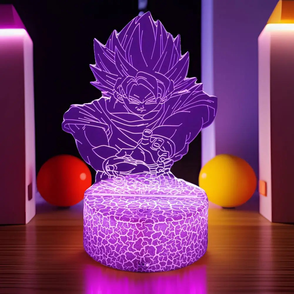 DRAGON BALL Z 3D LED Lamp – Goku, Vegeta & Gohan Super Saiyan Night Light - Detail View | Kamigami – Dragon Ball Collectibles