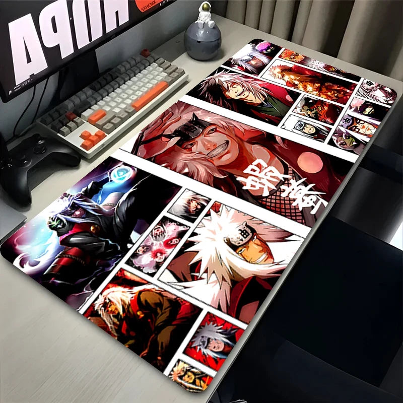 NARUTO Jiraiya Anime Rubber Mouse Pad – Extended Gaming Desk Mat - Back View | Kamigami – Naruto Collectibles