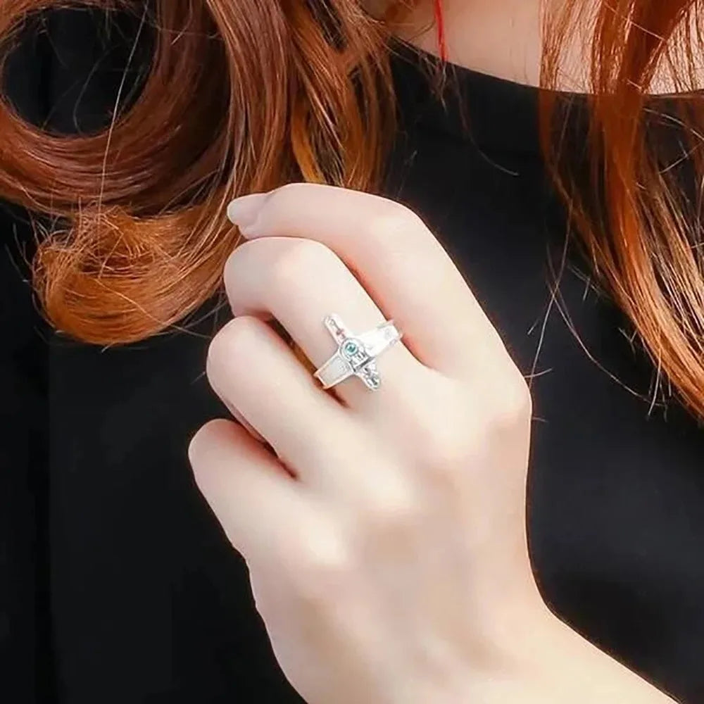 [SWORD ART ONLINE] Asuna & Kirito Rings – Retro Cross Design - Detail View | Kamigami – Sword Art Online Collectibles