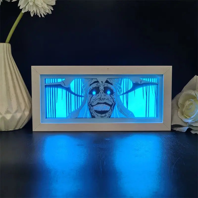 SOLO LEVELING Paper Cut Shadow Box – RGB LED Light Display - Back View | Kamigami – Solo Leveling Collectibles