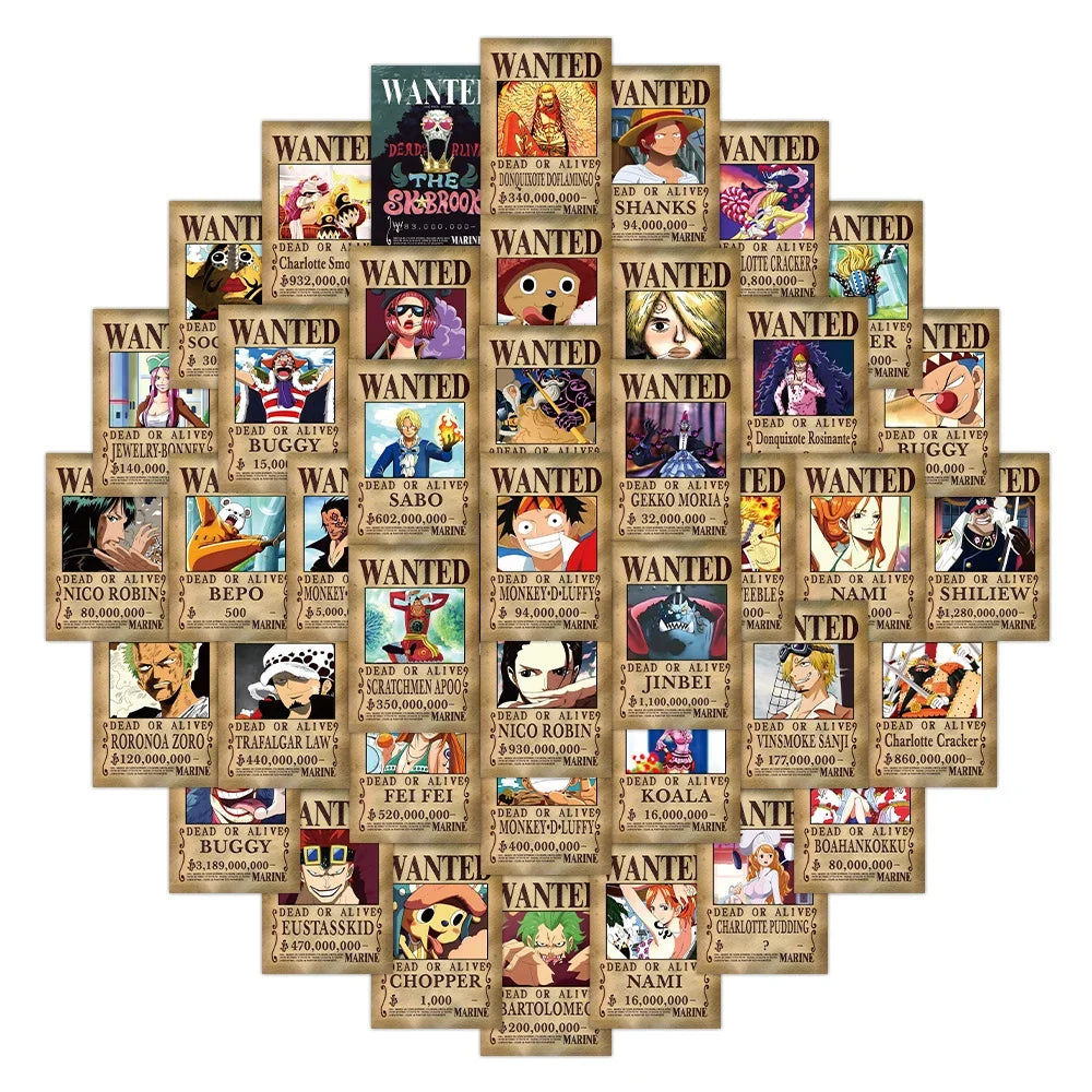 ONE PIECE Wanted Posters Stickers – 10/30/56 Pack Options - Detail View | Kamigami – One Piece Collectibles