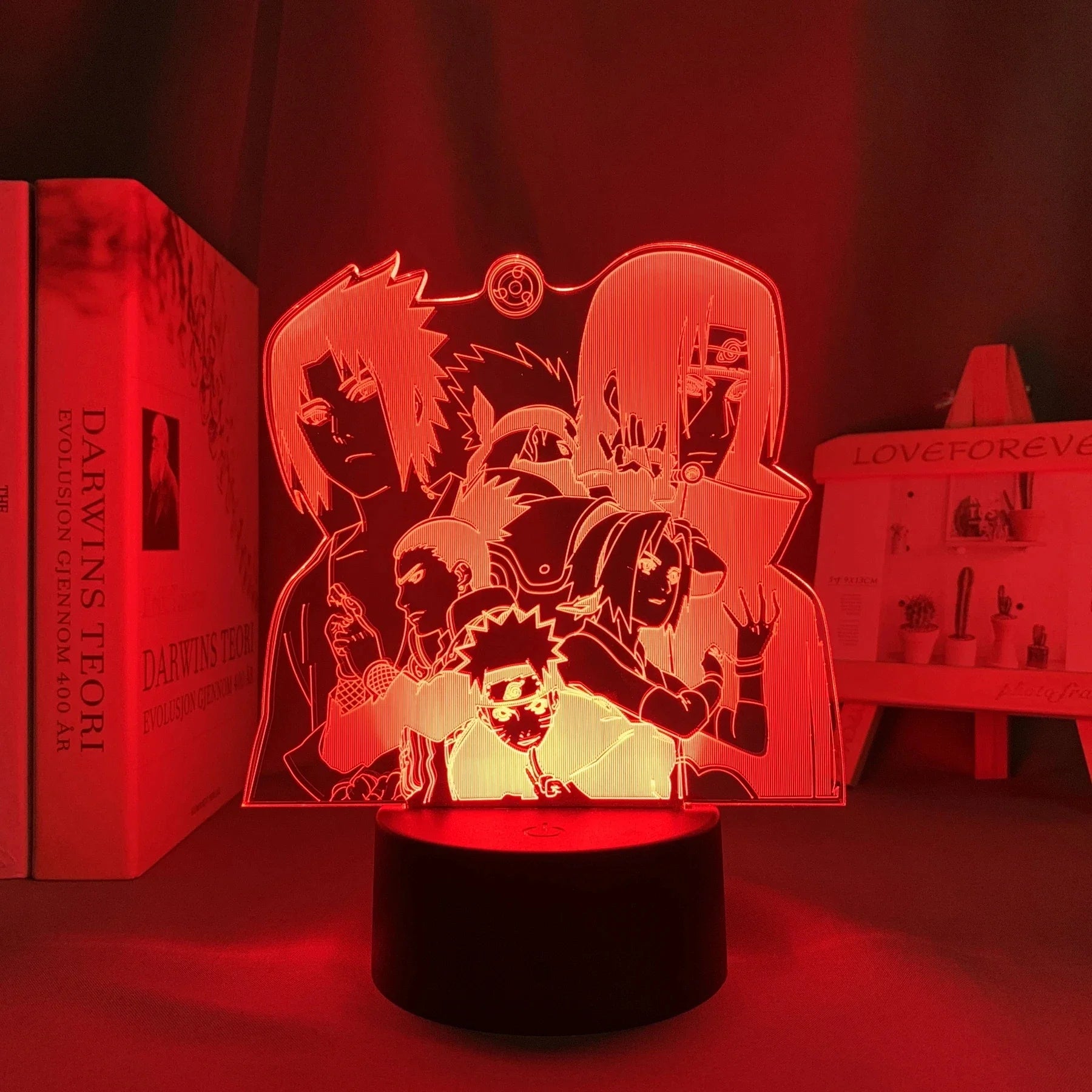 NARUTO Team 7 LED Acrylic Stand – Luminous Night Light Set - Display Box | Kamigami – Naruto Collectibles