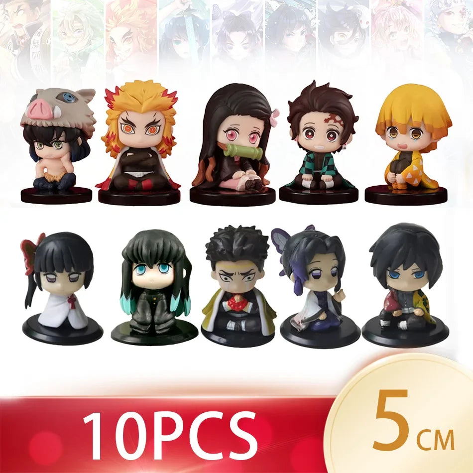 DEMON SLAYER Tanjiro & Friends Q Doll Set – Premium - Detail View | Kamigami – Demon Slayer Collectibles