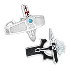 [SWORD ART ONLINE] Asuna & Kirito Rings – Retro Cross Design - Back View | Kamigami – Sword Art Online Collectibles
