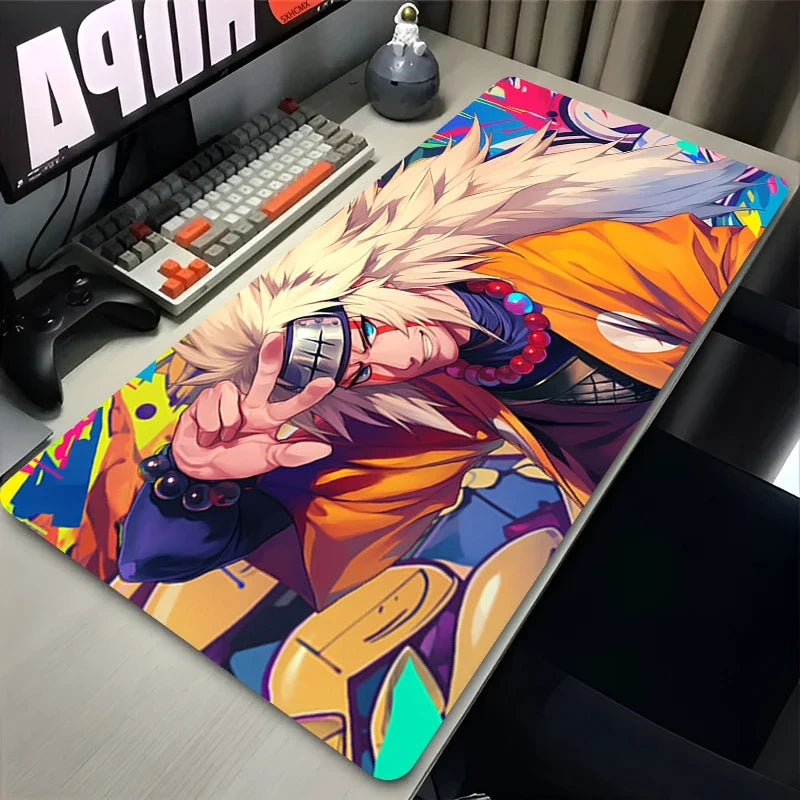 NARUTO Jiraiya Anime Rubber Mouse Pad – Extended Gaming Desk Mat - Side View | Kamigami – Naruto Collectibles