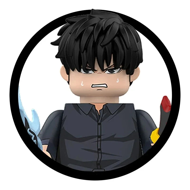 SOLO LEVELING Man's Hunter Level Up Mini Building Blocks – 's Set - Back View | Kamigami – Solo Leveling Collectibles