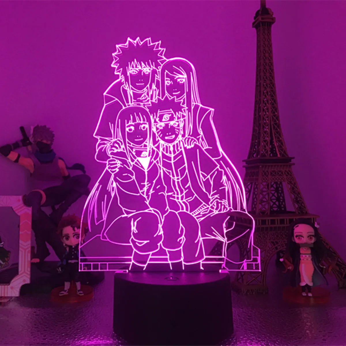 NARUTO Team 7 LED Acrylic Stand – Luminous Night Light Set - View 18 | Kamigami – Naruto Collectibles