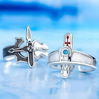 [SWORD ART ONLINE] Asuna & Kirito Rings – Retro Cross Design - Side View | Kamigami – Sword Art Online Collectibles