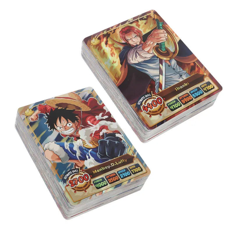 ONE PIECE Luffy & Shanks Card Collection – 50Pcs English Holographic - Detail View | Kamigami – One Piece Collectibles