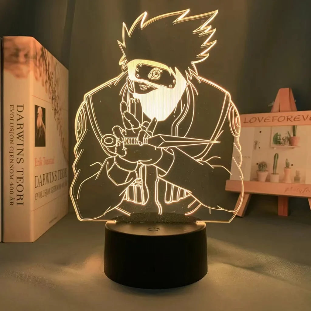 NARUTO Team 7 LED Acrylic Stand – Luminous Night Light Set - Premium Detail | Kamigami – Naruto Collectibles