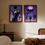 SOLO LEVELING Frameless Canvas Painting – Anime Wall Art Print - Close-Up | Kamigami – Solo Leveling Collectibles