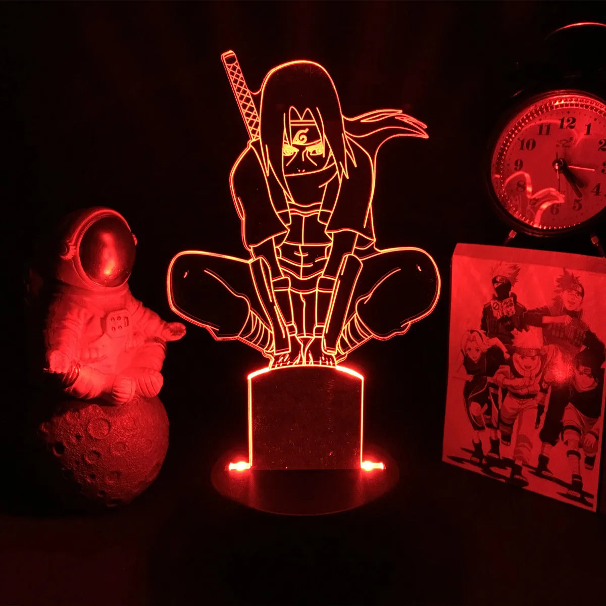 NARUTO Team 7 LED Acrylic Stand – Luminous Night Light Figure Set | Kamigami – Naruto Collectibles