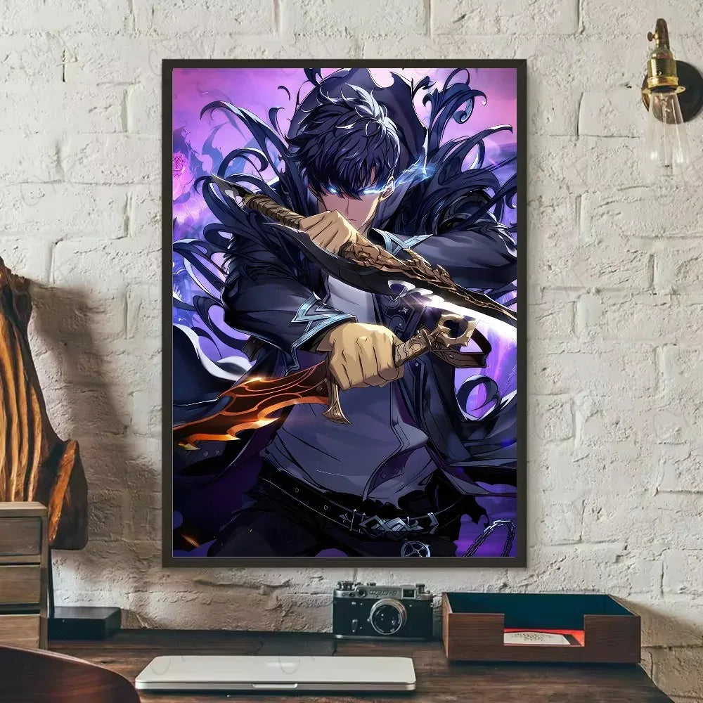 SOLO LEVELING Frameless Canvas Painting – Anime Wall Art Print - View 22 | Kamigami – Solo Leveling Collectibles