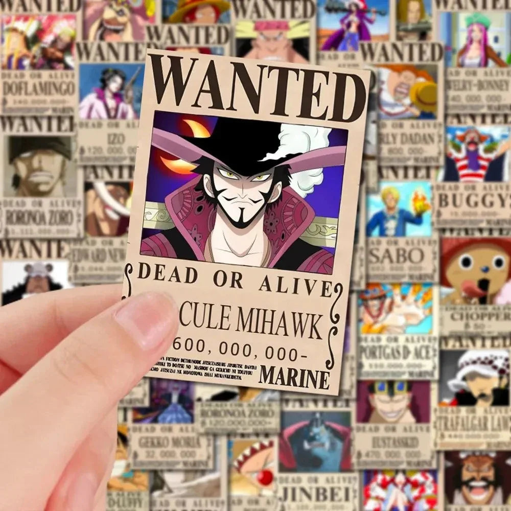 ONE PIECE Wanted Posters Stickers – 10/30/56 Pack Options - Side View | Kamigami – One Piece Collectibles