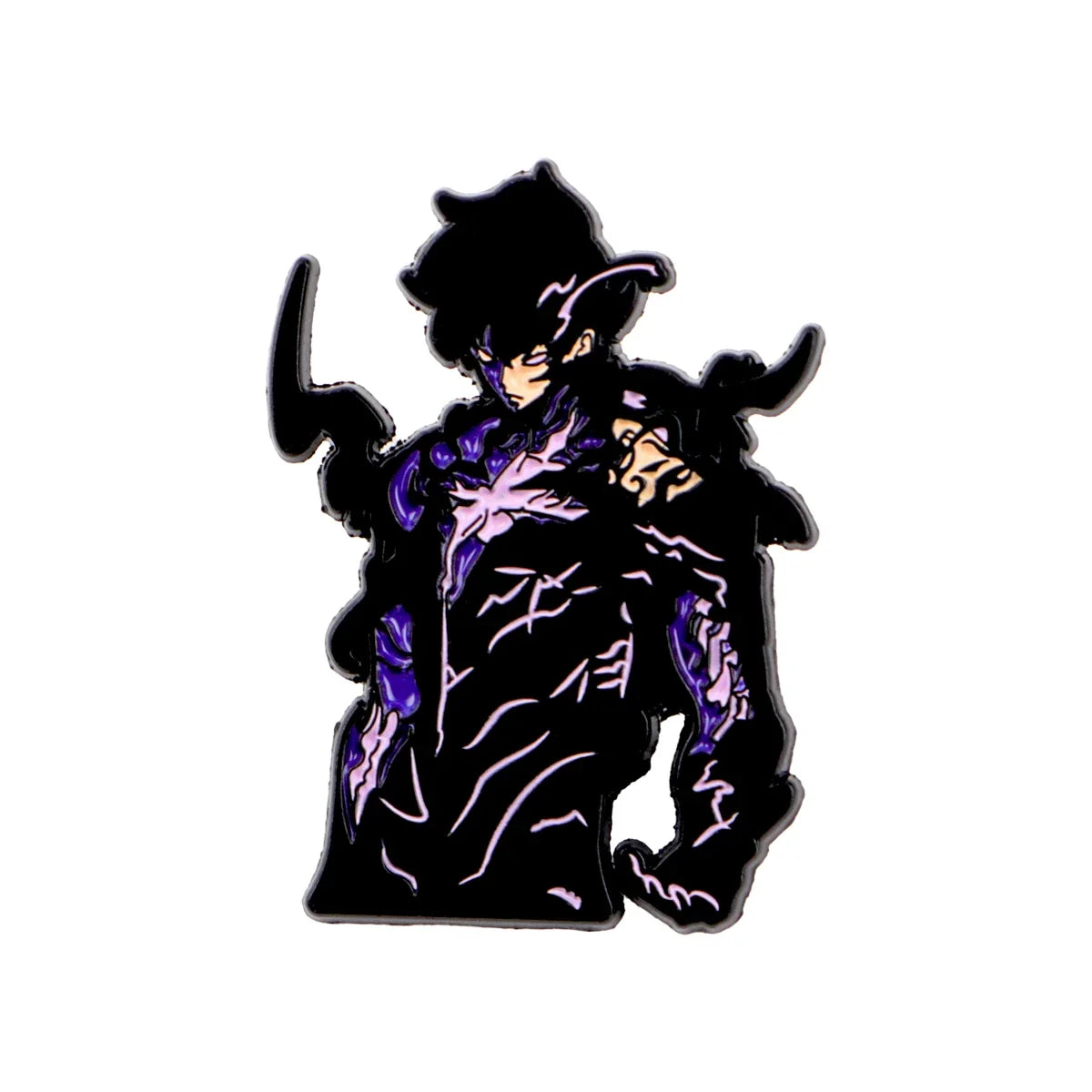 Anime Hunter Enamel Pin – Unisex Brooch for Fans - Angle View | Kamigami