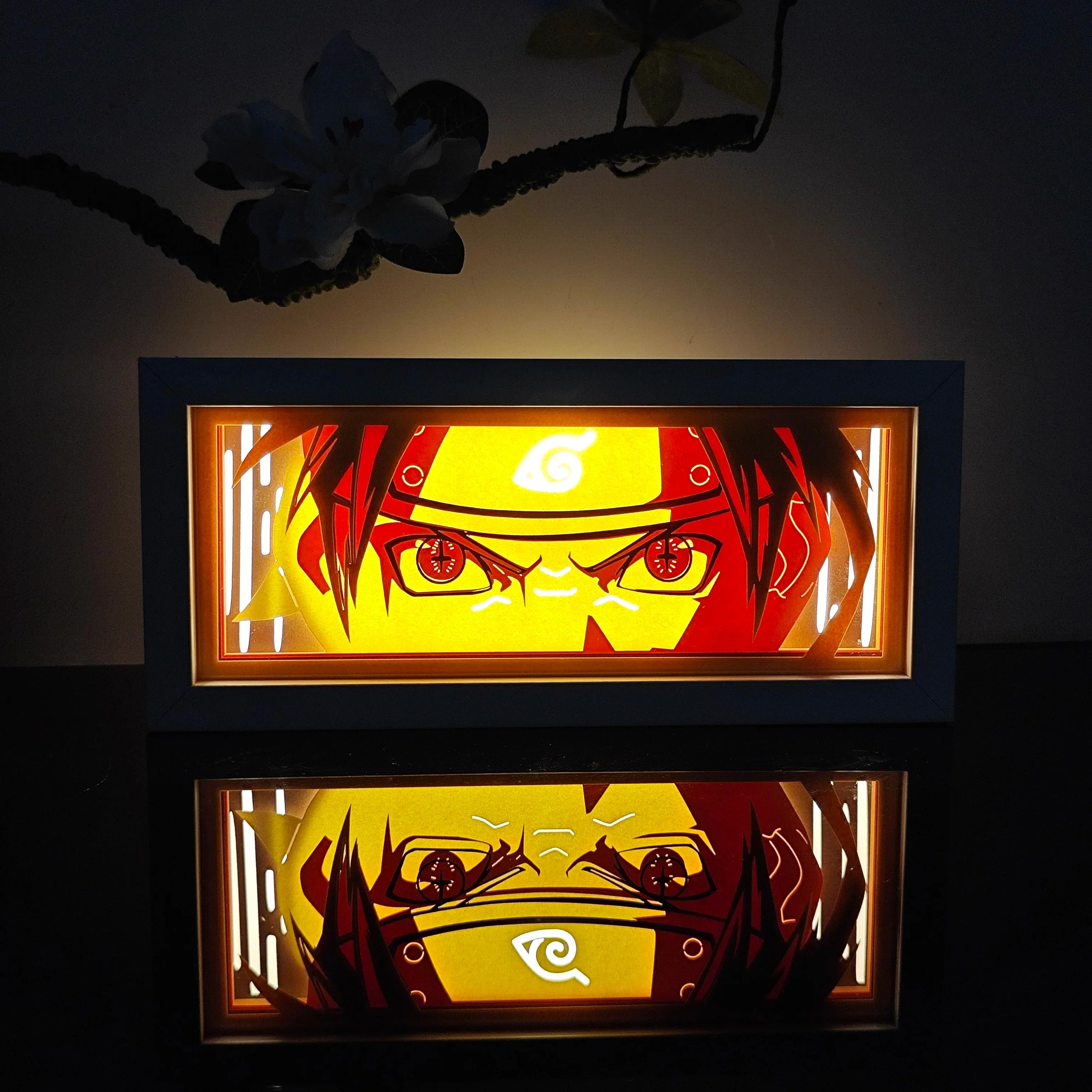 Anime Paper Cut Shadow Light Box – LED Night Lamp for Collectors - Detail View | Kamigami