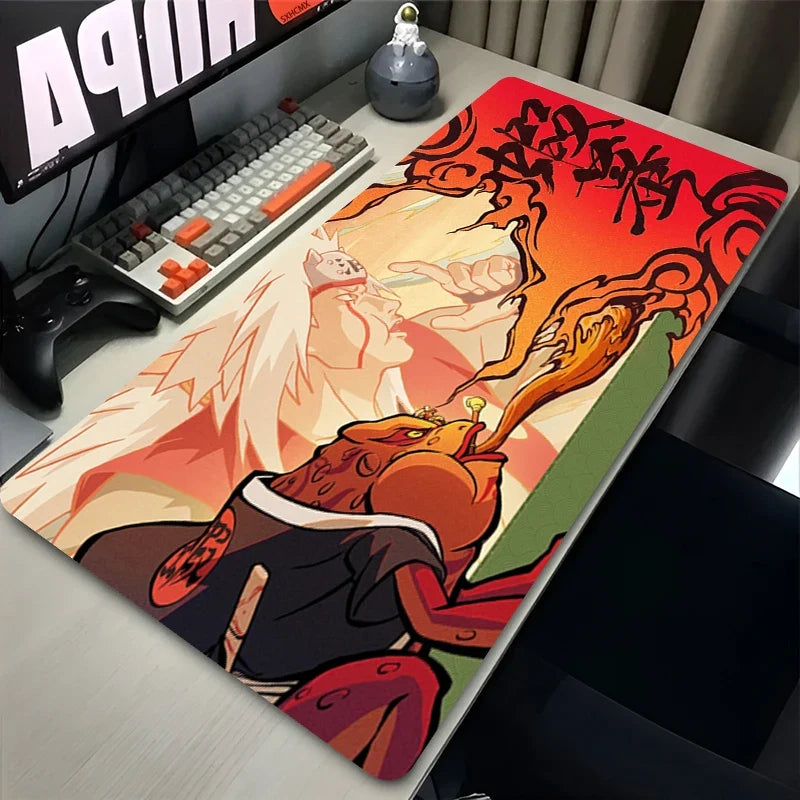 NARUTO Jiraiya Anime Rubber Mouse Pad – Extended Gaming Desk Mat - Display Box | Kamigami – Naruto Collectibles