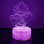 DRAGON BALL Z 3D LED Lamp – Goku, Vegeta & Gohan Super Saiyan Night Light - Scale Reference | Kamigami – Dragon Ball Collectibles
