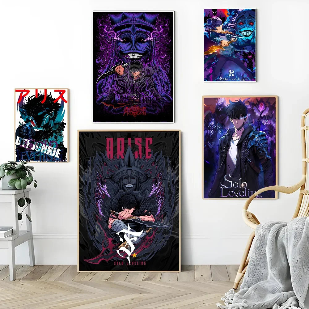 SOLO LEVELING Self-Adhesive Anime Poster – Wall Art for Collectors - Close-Up | Kamigami – Solo Leveling Collectibles