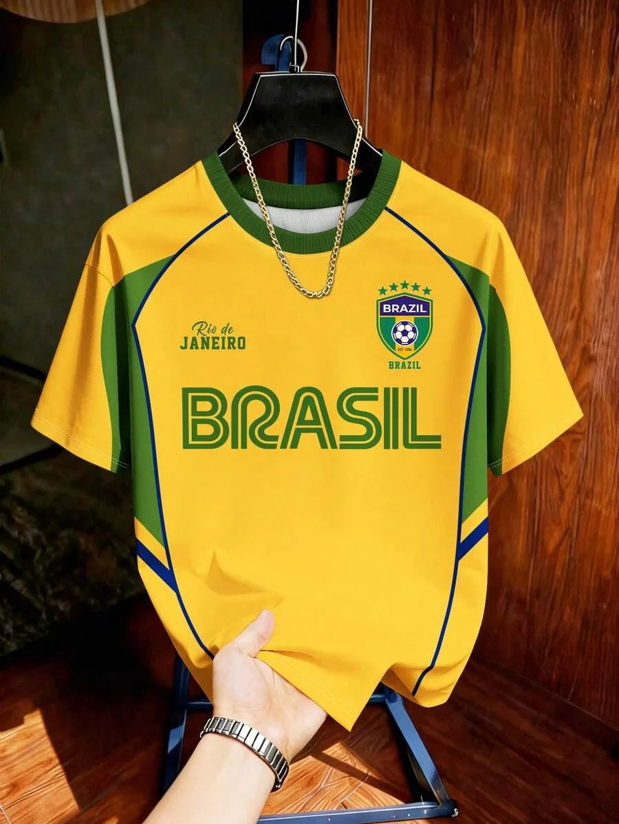 🇧🇷 Brazil World Cup 2026 Kids Football Jersey | Breathable Quick-Dry Tee | Boys & Girls