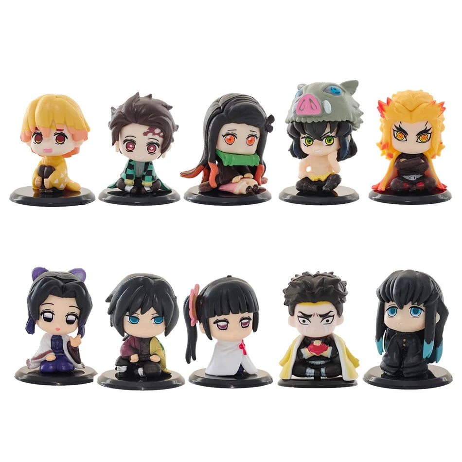 DEMON SLAYER Tanjiro & Friends Q Doll Set – Premium - Scale Reference | Kamigami – Demon Slayer Collectibles