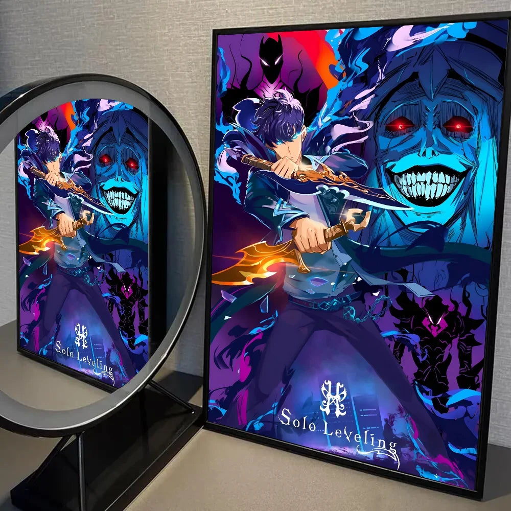 SOLO LEVELING Self-Adhesive Anime Poster – Wall Art for Collectors - Full View | Kamigami – Solo Leveling Collectibles