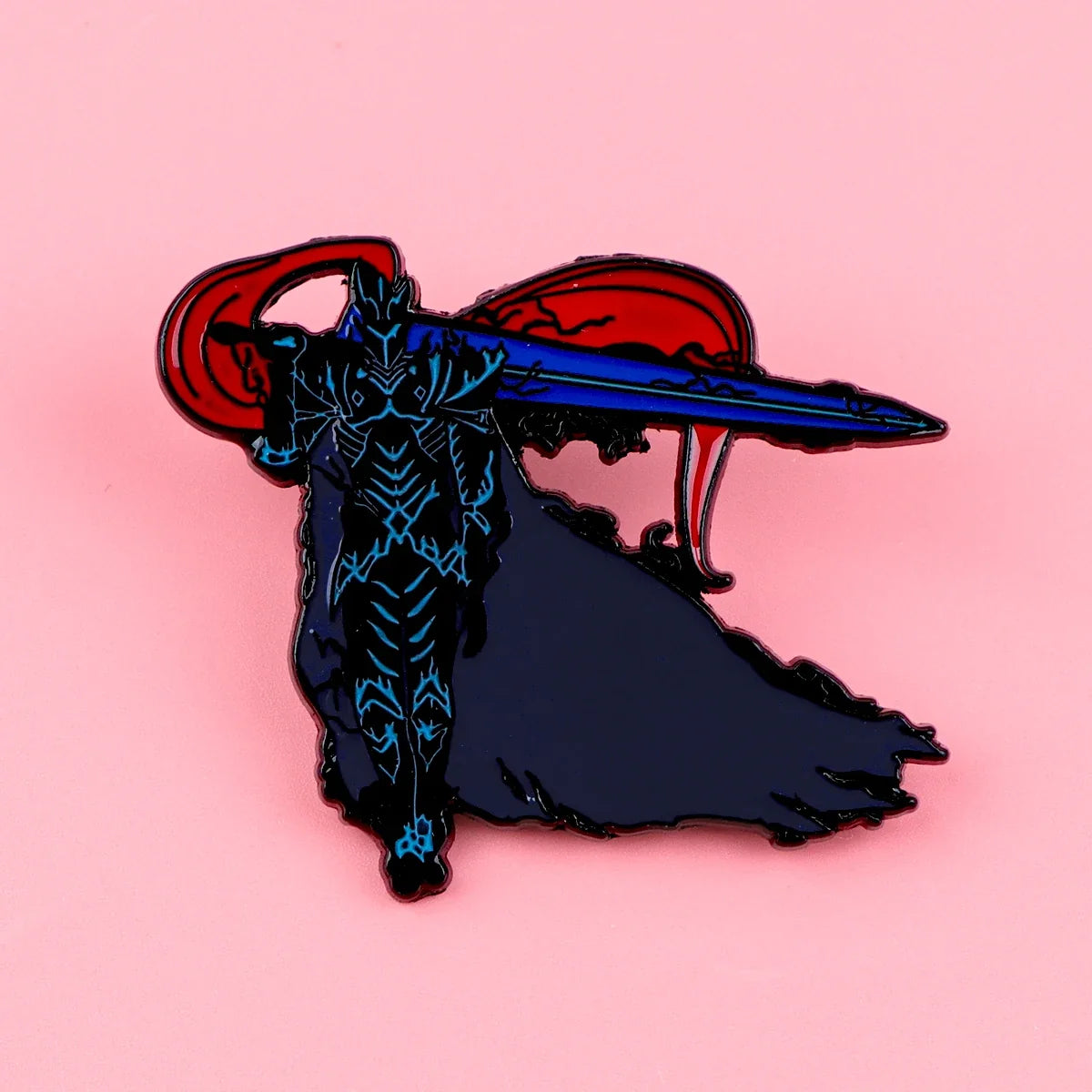 Anime Hunter Enamel Pin – Unisex Brooch for Fans - Back View | Kamigami