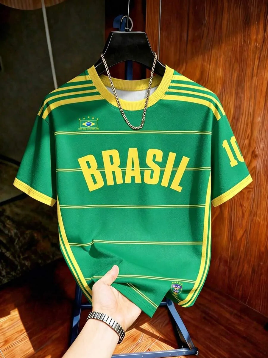 🇧🇷 Brazil World Cup 2026 Kids Football Jersey | Breathable Quick-Dry Tee | Boys & Girls