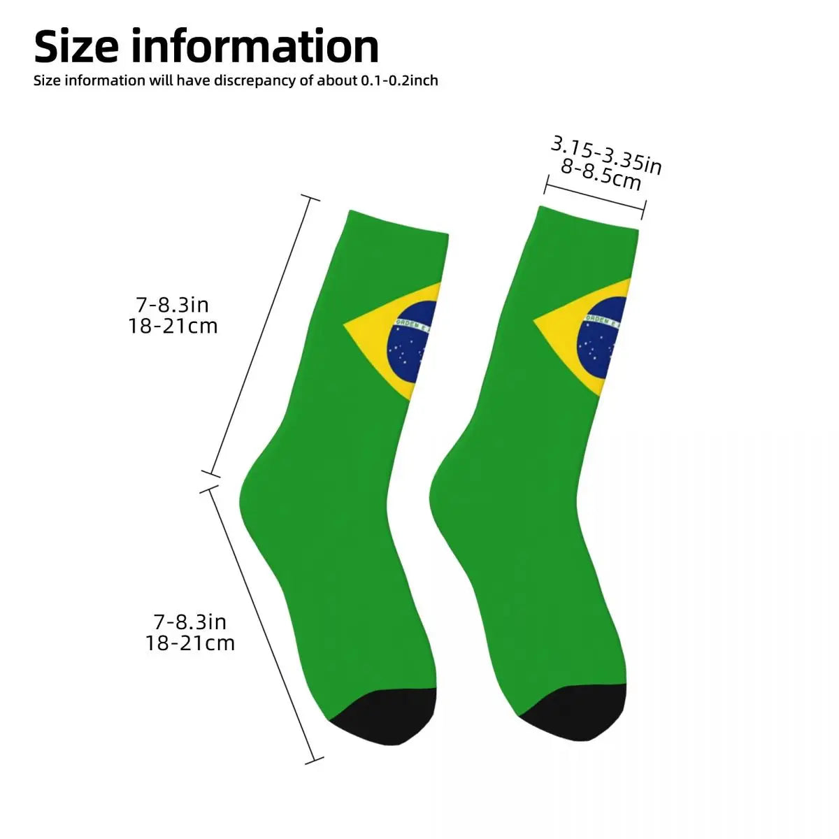 🇧🇷 Brazil World Cup 2026 Socks — Harajuku Samba Style | Unisex | One Size Fits All