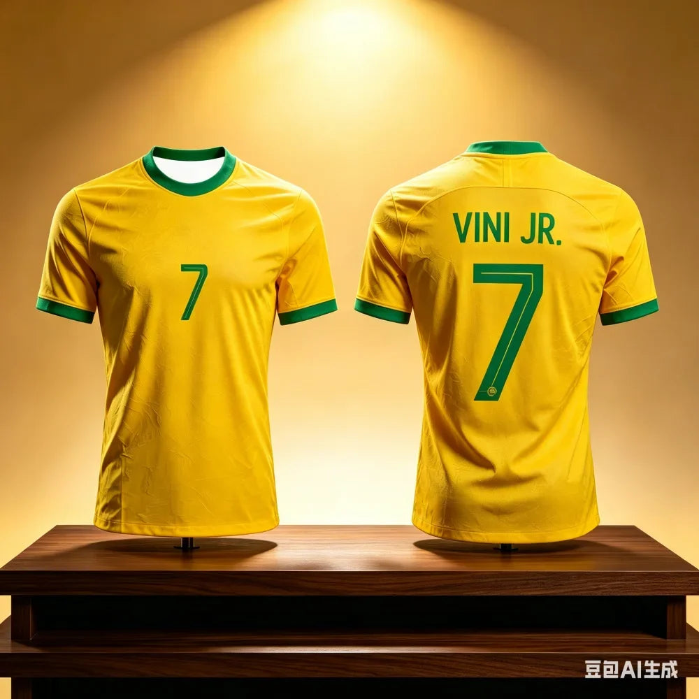 🇧🇷 Neymar & Vini Jr 3D Printed T-Shirt | Men & Kids | Quick-Dry Breathable Tee | World Cup 2026 Fan Jersey