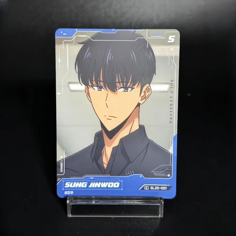 SOLO LEVELING Sung Jin-Woo Collectible Card – Genuine Korean - Side View | Kamigami – Solo Leveling Collectibles
