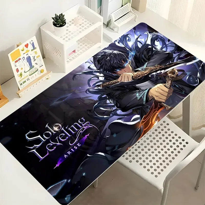 SOLO LEVELING Anime Mouse Pad – Extended Rubber Gaming Desk Mat - Back View | Kamigami – Solo Leveling Collectibles