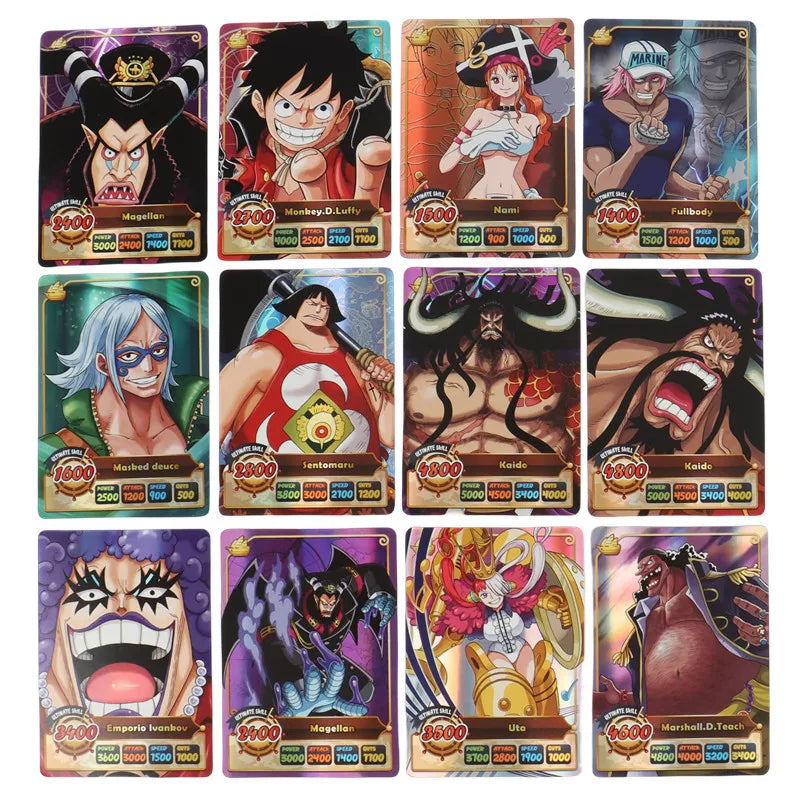 ONE PIECE Luffy & Shanks Card Collection – 50Pcs English Holographic - Close-Up | Kamigami – One Piece Collectibles