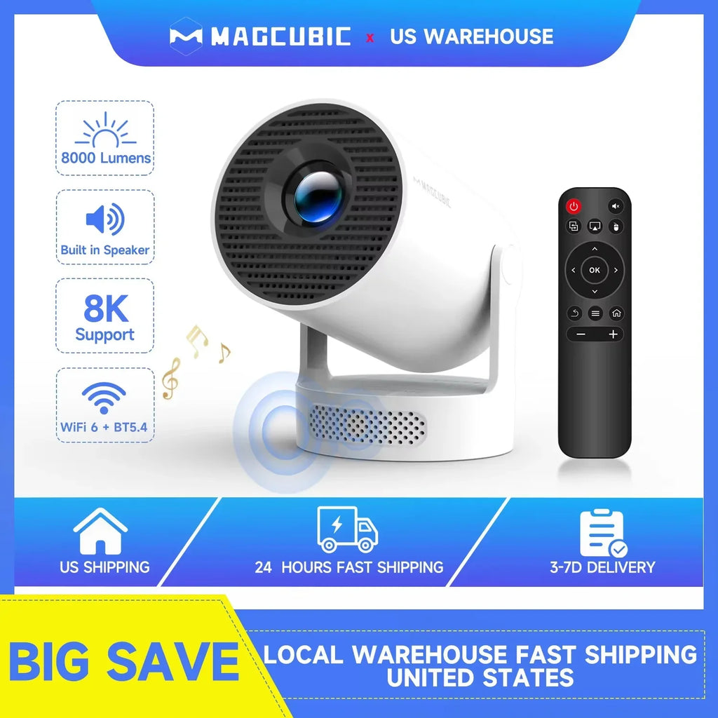 Magcubic HY300 Pro Mini Projector – 8K Support & 8000 Lumens | Kamigami