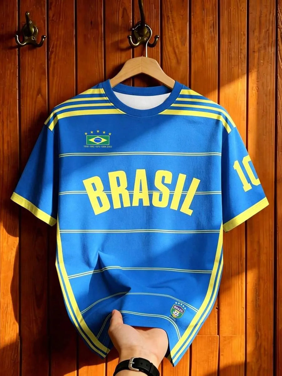 🇧🇷 Brazil World Cup 2026 Kids Football Jersey | Breathable Quick-Dry Tee | Boys & Girls
