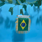 🇧🇷 Brazil Football Scarf Flag 14x130cm | Double-Printed Satin Banner | World Cup 2026 Fan Essential