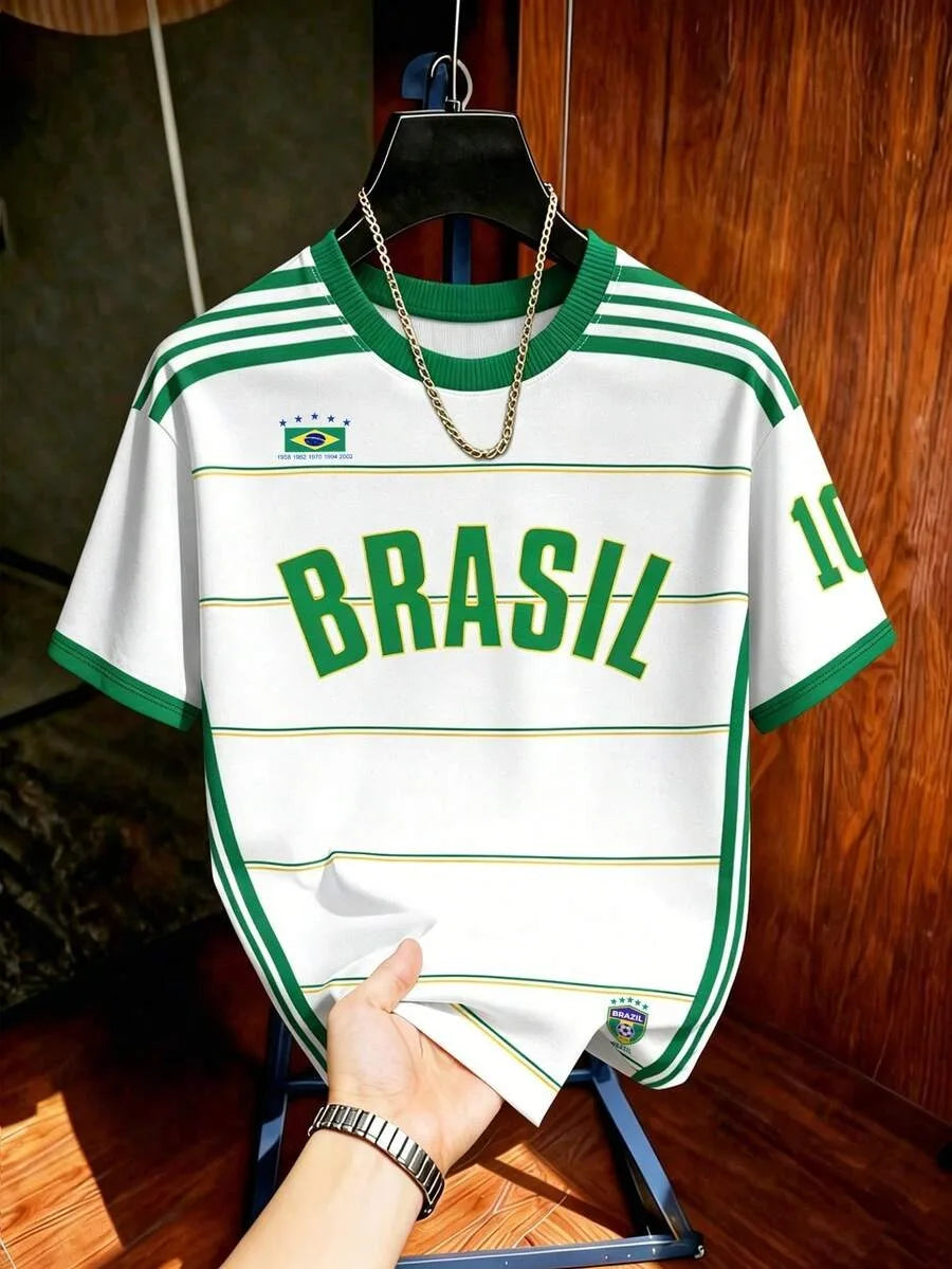 🇧🇷 Brazil World Cup 2026 Kids Football Jersey | Breathable Quick-Dry Tee | Boys & Girls