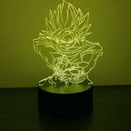 DRAGON BALL Z 3D LED Lamp – Goku, Vegeta & Gohan Super Saiyan Night Light - Close-Up | Kamigami – Dragon Ball Collectibles