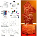 DRAGON BALL Z 3D LED Lamp – Goku, Vegeta & Gohan Super Saiyan Night Light - Display Box | Kamigami – Dragon Ball Collectibles