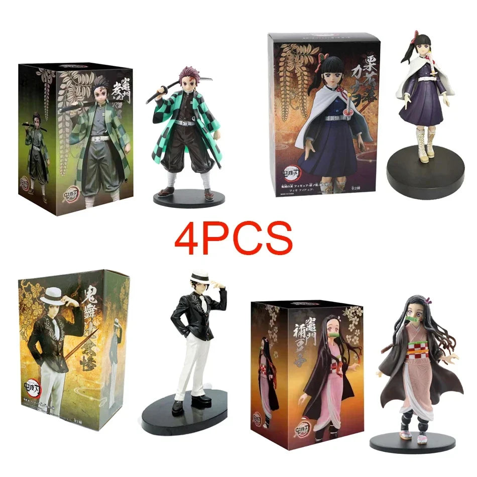 DEMON SLAYER Kamado Tanjirou & Nezuko 4PCS Figures – 's Set - Close-Up | Kamigami – Demon Slayer Collectibles