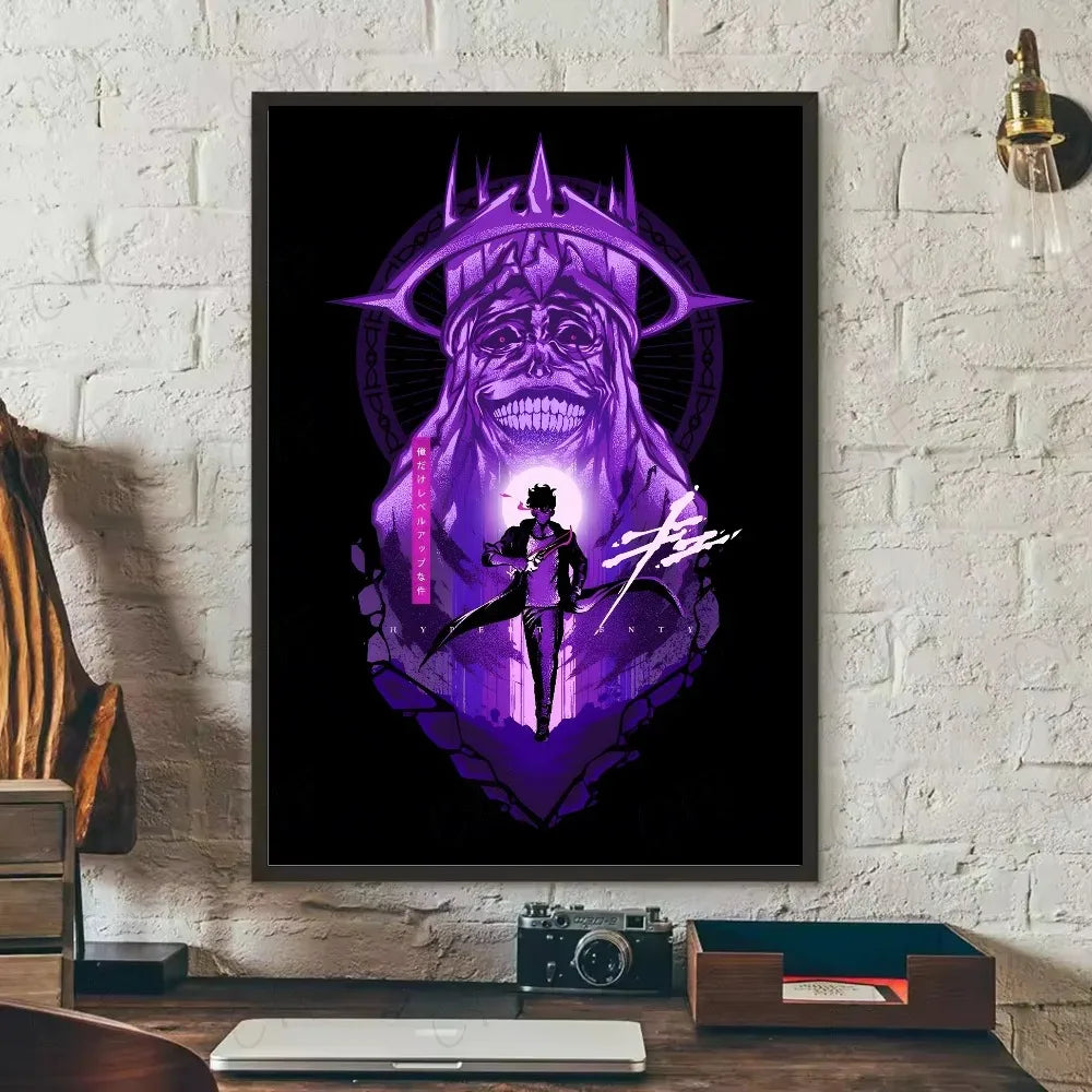 SOLO LEVELING Frameless Canvas Painting – Anime Wall Art Print - View 23 | Kamigami – Solo Leveling Collectibles