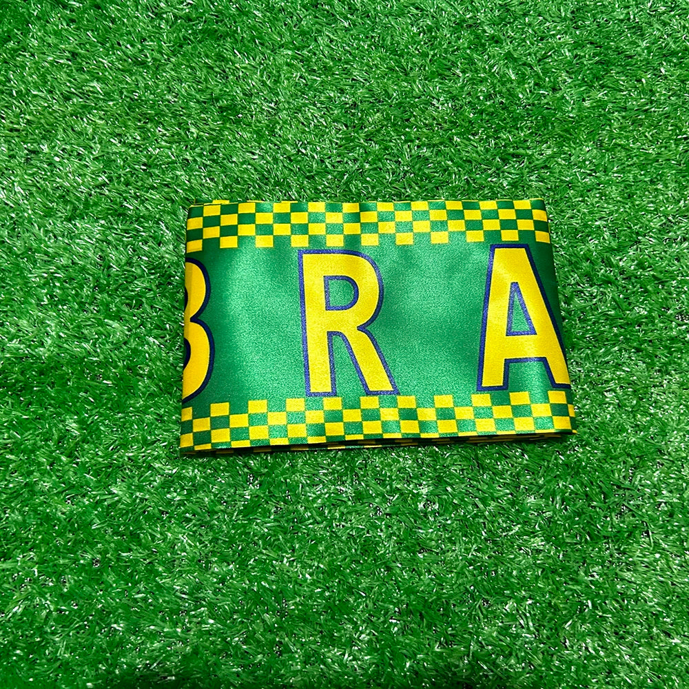 🇧🇷 Brazil Football Scarf Flag 14x130cm | Double-Printed Satin Banner | World Cup 2026 Fan Essential