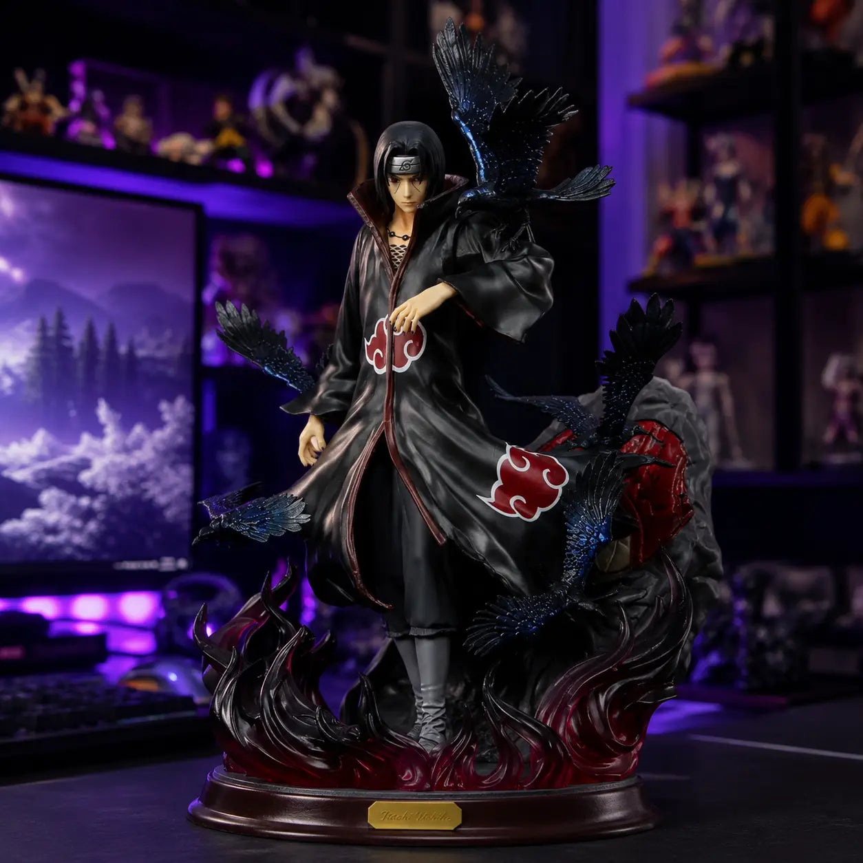 NARUTO Uchiha Itachi & Crow PVC Figure – 25cm Collector Edition | Kamigami – Naruto Collectibles
